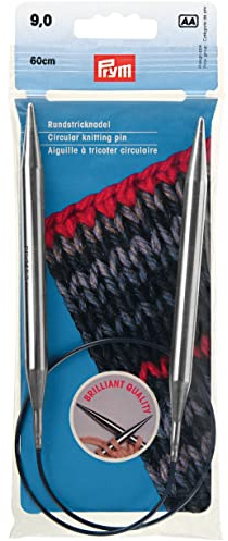 Prym 212222 Rundstricknadeln MS 60 cm 9,00 mm silberfarbig