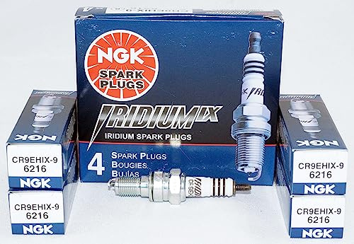 NGK (6216) CR9EHIX-9 Spark Plug - Pack of 4 by NGK