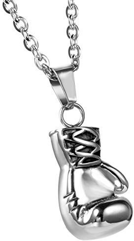 JewelryWe Gioielli Collana con Pendente Ciondolo da Uomo Donna Guantone da Boxe,Prepotente Personalita Boxing Gloves, in Acciaio Inossidabile, 5 Colori
