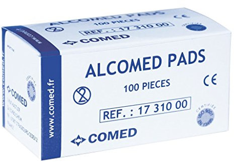 Tampons / Compresses d'alcool à 70° Alcomed 2 boites de 100