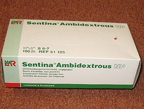 Ambidextrous Latexhandschuhe unsteril 100 Stück Gr.L by Sentina