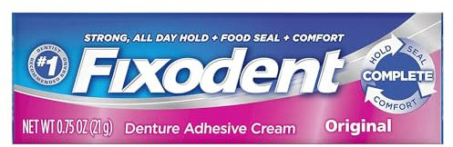 Fixodent Denture Adhesive Cream Original 0.75 Oz Pack Of 12