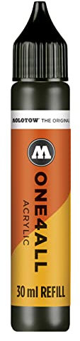 Molotow ONE4ALL Refill Acryl, Farbe 180 signal schwarz 30 ml, Nachfülltinte für Permanentmarker