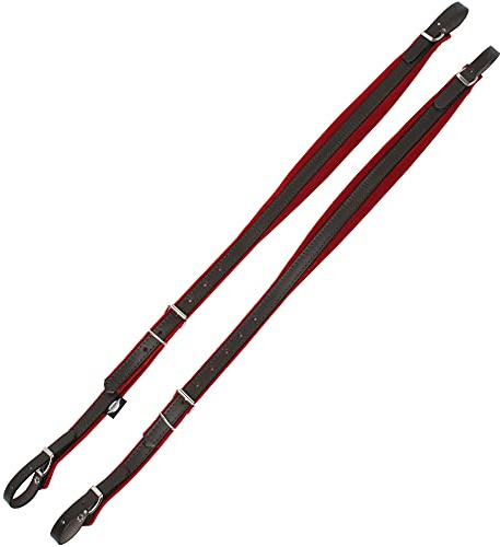 Alpenklang Cinghia Standard Per Fisarmonica 48 Bass rosso/marrone (Regolabile 75-85cm, Larghezza Cinghia 3,5cm, Imbottitura)