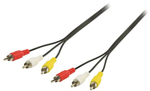 Valueline Cavo AV RCA 3x Maschio RCA, 1.00 m, Nero