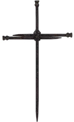 Dicksons Medium Three Driven Nails Brown Rust Look 10.5 Metal Wall Cross