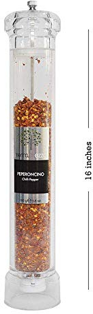 Terramezzo Grand moulin en acrylique avec piment rechargeable de 158,8 g.
