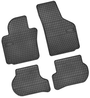 Bär-AfC SK03558 Lot de 4 tapis de sol en caoutchouc pour voiture Noir Bord surélevé