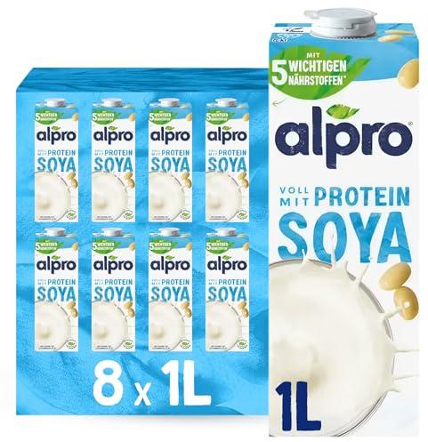 Alpro Sojadrink Original | vegan & laktosefrei | reich an pflanzlichen Proteinen, mit Calcium und Vitaminen, 12er Pack (12 x 1 l) UHT