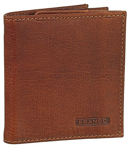 Ledershop24 Sportliche Leder Dollarclip Herren Geldbörse Geldclip Geldbeutel mit Geldklammer Farbe Cognac