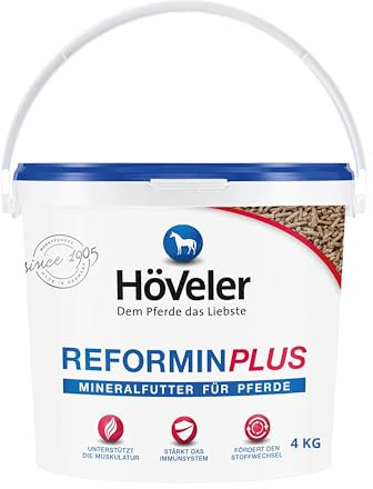 Höveler Reformin plus 4 kg – Mineralfutter für alle Pferde – Mineralstoffe, Spurenelemente und Vitamine – optimale & bedarfsgerechte Versorgung - Mineralfuttermittel