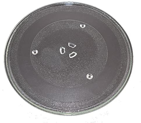 Microwave Glass Turntable Plate 345mm 6 Fixing Points Compatible With Hotpoint, Indesit, Kenmore, Kenwood, LG, Maytag, Morphy Richards, Panasonic, Russell Hobbs, Sainsburys Universal Replacement