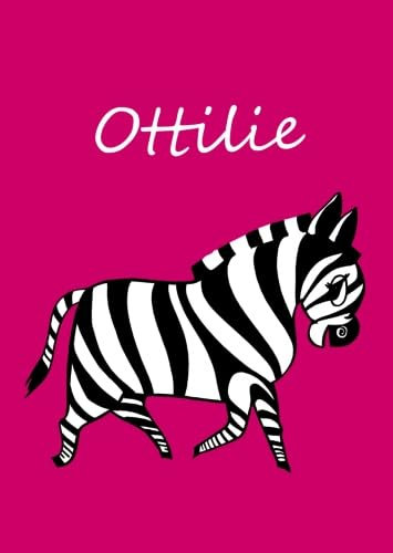 Ottilie: personalisiertes Malbuch / Notizbuch / Tagebuch - Zebra - A4 - blanko