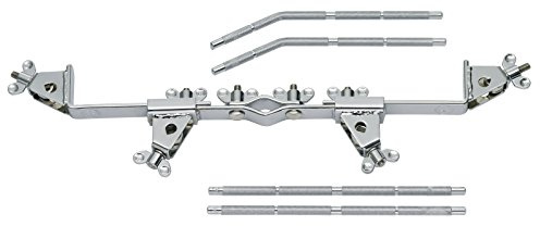 Meinl Percussion Multi Clamp Four Mounts, Verchromt (MC-4) | Multiklammer für Ständer, für 4 Rods, Längenverstellbar, Stahl