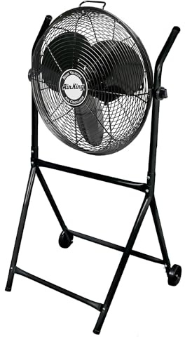 Air King 9219 18-Inch Industrial Grade High Velocity Roll-About Stand with Fan,Black