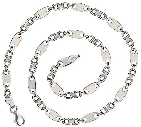 925 Silberkette: Plattenkette Silber 8,5mm 65cm - PLKRH-8.5-65