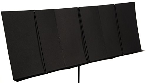 Magic Music Board XXL Notenmappe für 5 Notenblätter A4 35X100, Schwarz, Musikordner Aufklappbar für Bands, Orchester und Klavier zum pausenlosen Spielen
