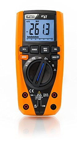HT Instruments HT61 - Multimetro manuale digitale CAT III 1000 V, CAT IV 600 V, display (conte): 4000