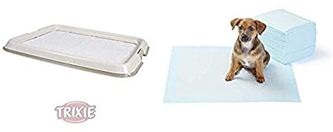 Amazon Basics Trixie Welpentoilette Nappy Loo, 56 x 56 cm, Beige/Creme, Zellulose und Kunststoff