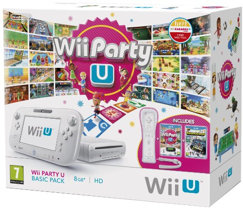 Wii U 8GB Basic Pack Wii Party U Pack with Wii Remote Plus, Sensor Bar and Nintendo Land - White [Edizione: Regno Unito]