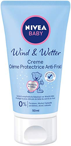 NIVEA BABY Wind & Wetter Creme (3 x 50 ml), Babycreme schützt vor Kälte und Nässe, Baby Feuchtigkeitscreme mit Calendula und Panthenol für zarte Babyhaut