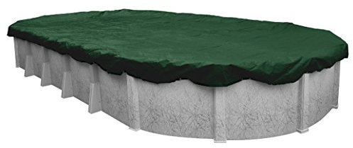 Pool Mate 321224-4-PM Winter Pool Cover, Heavy-Duty Green, 12 x 24 ft Above Ground Pools