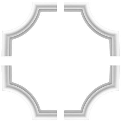 1 Set Segmente Bögen, EPS Styropor Ecksegmente für Flachleisten Wand Decke Verzierung Umrandung Rahmen Stuckleiste Dekor Gestaltung (NE-19-01)