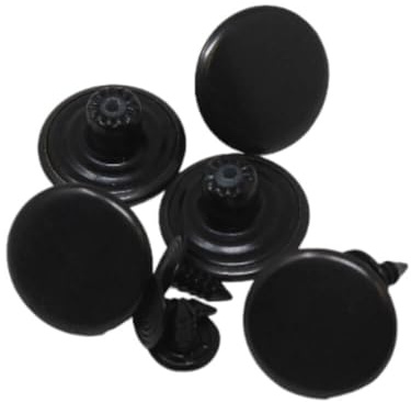BIG-SAM Metallknöpfe/Jeansknöpfe - Ø 17mm - Schwarz - 5/10 / 25 oder 50 Stück - Nähfrei mit Anleitung! (5)