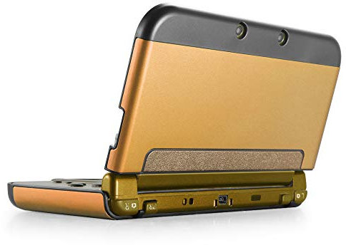 TNP Coque de protection pour New Nintendo 3DS XL 2015, Coque en plastique et aluminium, accessoires pour Nintendo 3DS jeux et Console New Nintendo 3DS, Or