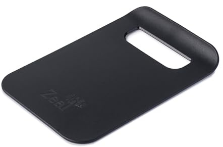 Zeal “Straight To Pan” Slim Kitchen Chopping Board, Plastic, Black, 21.5 x 14.5 x 2 cm