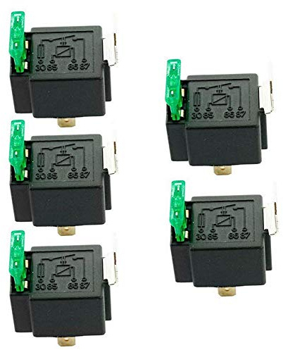 Mintice 5 Piezas 12V 30A Fusibles Relé de Coche Motor Vehículos de Servicio Pesado Fusibles Relés 4 Pines de On Off Interruptor Relés de Metal Spst