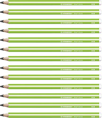 STABILO - Bleistift - Trio dick in grün - 12er Pack - Härtegrad HB