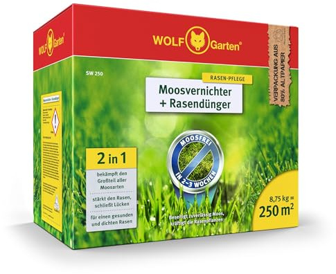 WOLF Garten WOLF-Garten - Moosvernichter und Rasendünger - SW 250 - 8,75 kg für 250 m² - 3841030