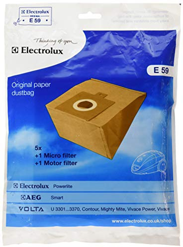 Genuine Electrolux Vacuum Cleaner E59 Paper Bags (pack of 5) 9001966002