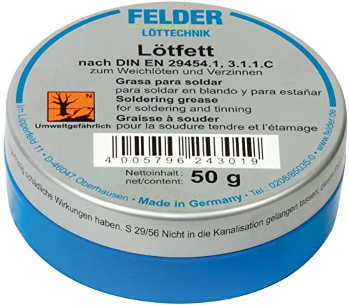 SW-Stahl 62050 Lödfett i Metallburk - 50 g Flussmedel enligt DIN EN 29454-2