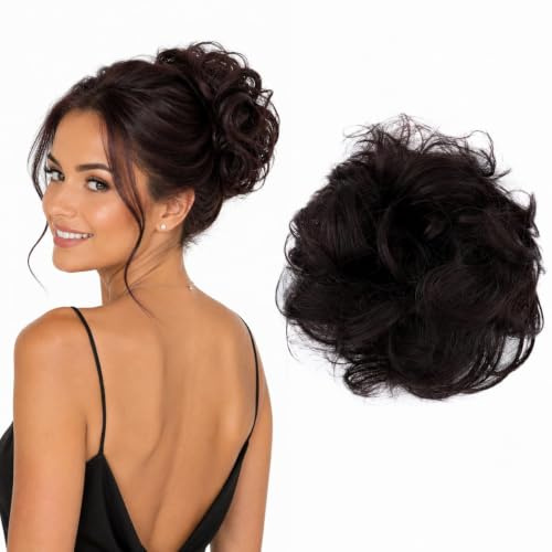 CAISHA Hårstycke Hårelastiskt Updos Brudfrisyrer Voluminös Lockigt Bulle Brun Blandning G26A