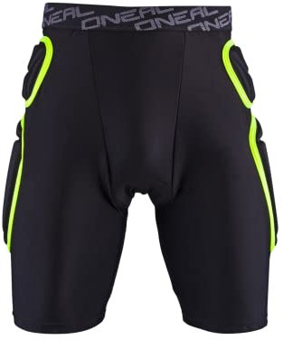 O'NEAL | Protezioni-Pantaloncini | Motocross Enduro Moto | Schiuma Eva ad Alta densità Durevole, Cuscinetti di Ventilazione integrati, Elastico in Vita | Trail Short | Adulto | Nero Lime | Taglia M
