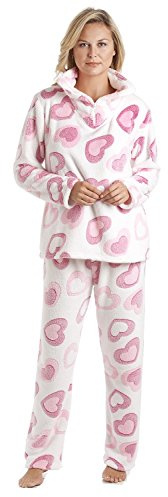 Camille Ensemble pyjama à manches longues en polaire douce pour femme - - 44