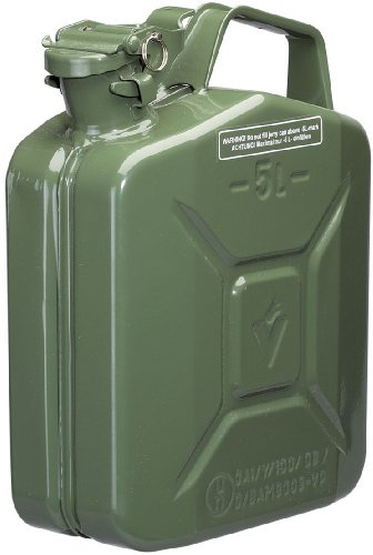 Draper 49957 Benzinkanister aus Stahl, 5 l, grün