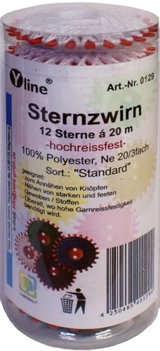 12er Set Sternzwirn Sternchenzwirn Standard, (0,04 € / m), 0129