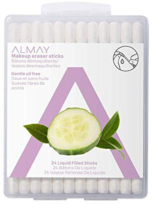Almay Eye Makeup Remover Sticks with Aloe, Oil Free, Hypoallergenic-Fragrance Free, Dermatologist & Ophthalmologist Tested, 24 Count (Pack of 1)