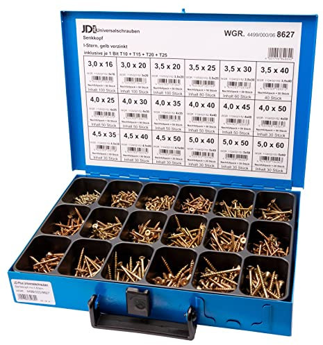 Dresselhaus 0/4499/000/8627// /06 Sortimente JD-Plus Universalschrauben Senkkopf mit I-Stern