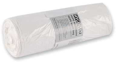 360 Stück Müllbeutel, FRANZ MENSCH, 65l, weiß, HDPE, reißfest, Light | stabil, flüssigkeitsdicht, mit Perforation, auf Rolle, für Abfallentsorgung, Haushalt, Gewerbe, Hygienebereich