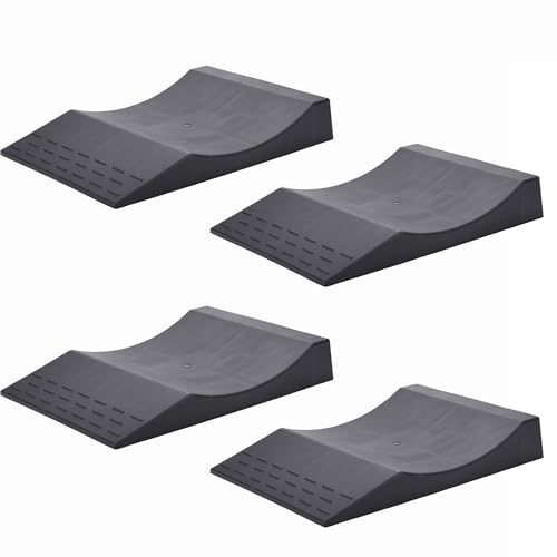 MAXSA 37353 Park Right Tire Saver Ramps for Flat Spot Flat Tire Prevention and Vehicle Storage for Vehicles up to 10 Tons, Black, Set of 4