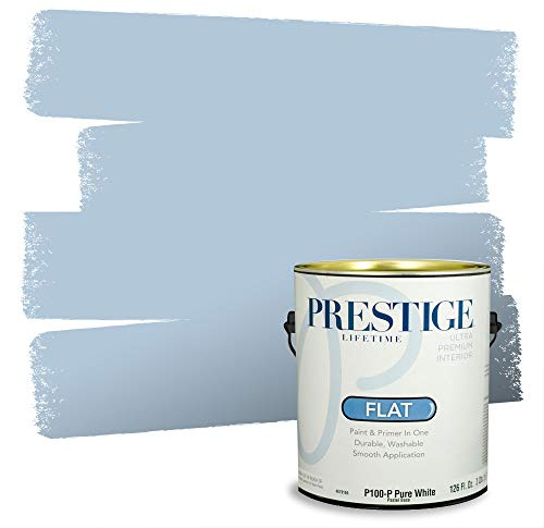 PRESTIGE Paints Interior Paint and Primer In One, 1-Gallon, Flat, Comparable Match of Sherwin Williams* Blissful Blue*