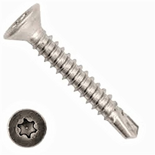 100 Stück Bohrschrauben 4,2x25 mm Edelstahl A2 mit Senkkopf selbstschneidend DIN 7504 O TX 20