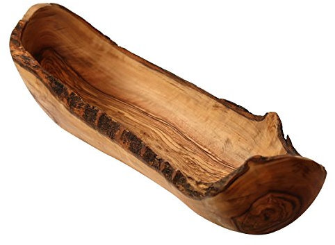 Bütic GmbH Bol en bois d'olivier - Bol à baguette, bol ondulé