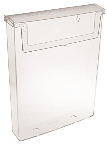 taymar DIN A4 Prospekthalter, Prospektbox mit Deckel, Wetterfest (auch für den Außenbereich geeignet)