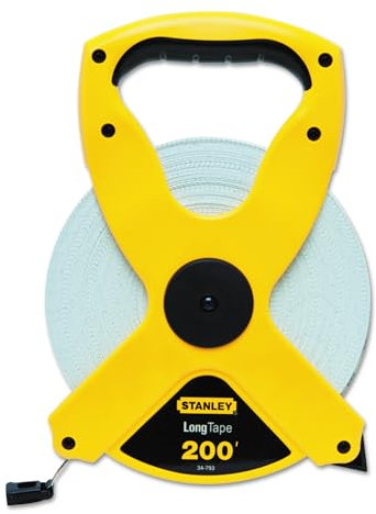 STANLEY Long Tape Measure, Open Reel, Fiberglass, 200-Foot (34-793)