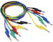 Cavi con spina a banana, 5 pezzi P1036 Cavo ad alta tensione a doppia testa 1 m 4 mm Cavi con spina a banana Cavo per test elettrico flessibile per test elettrici multimetro